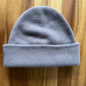 Everlane Wool Beanie in light brown/gray